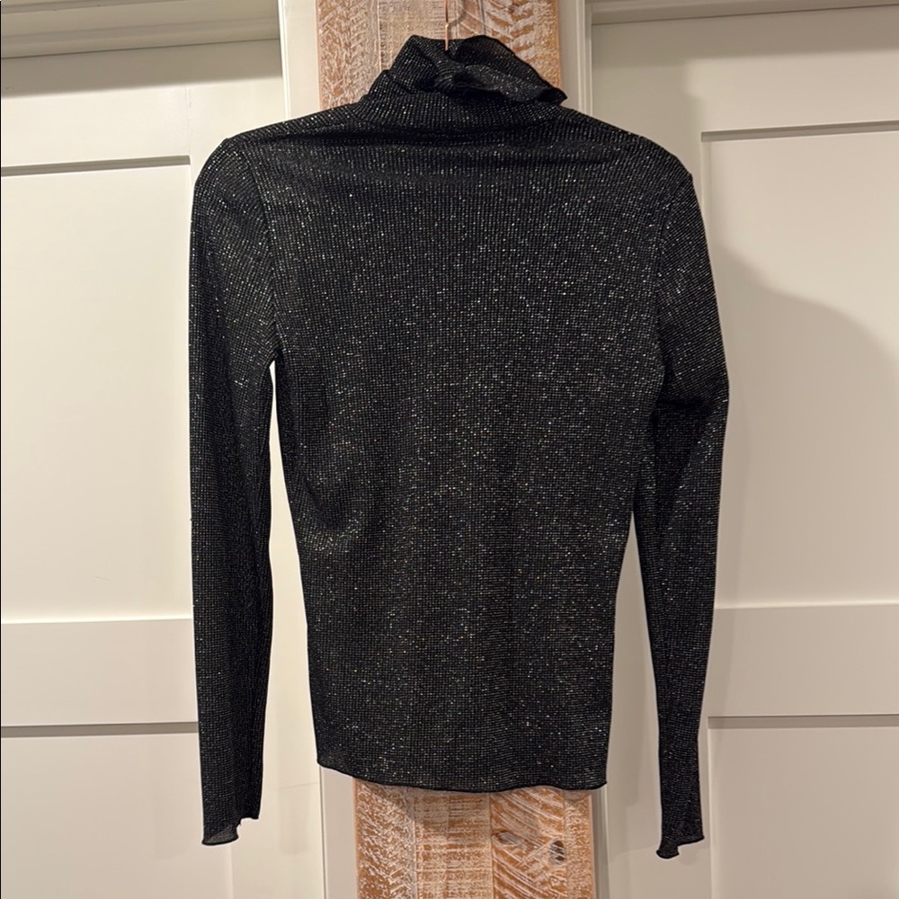 Zara Women Black Sparkle Turtleneck - Picture 6 of 7